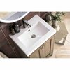 James Martin Vanities Chianti 20in Single Vanity, Whitewashed Walnut, Brushed Nickel, w/ White Glossy Composite Stone Top E303V20WWBNKWG